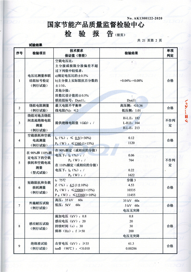 高低压试验报告-S11-1250绥德绥德绥德油浸式变压器-2.jpg